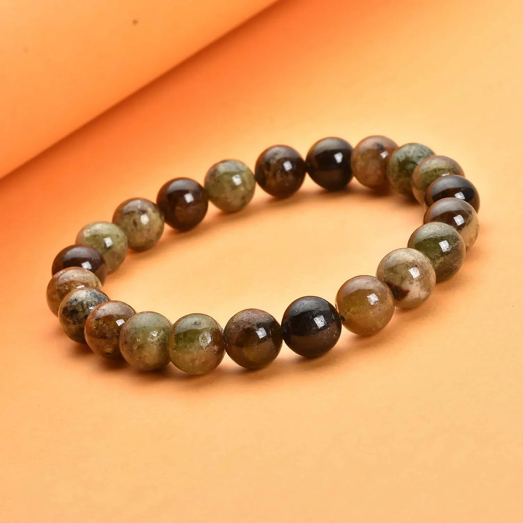 Sizehop LC Ct 155 Green Garnet 8-10mm Beaded Sizetretch Bracelet for Women Mothers Day Gifts for Mom