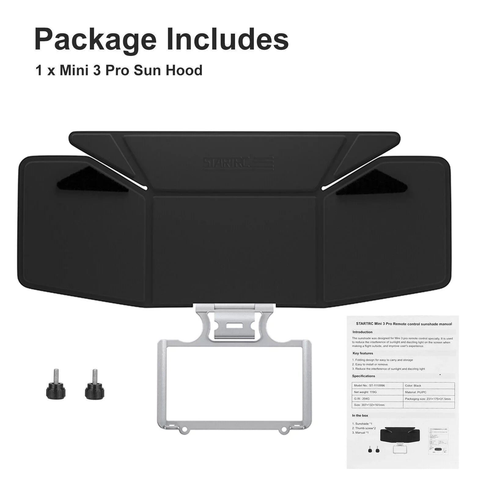 RC Controller Protector Sizeun Hood Sizeunshade Cover Accessories for DJI Mini 3 Pro