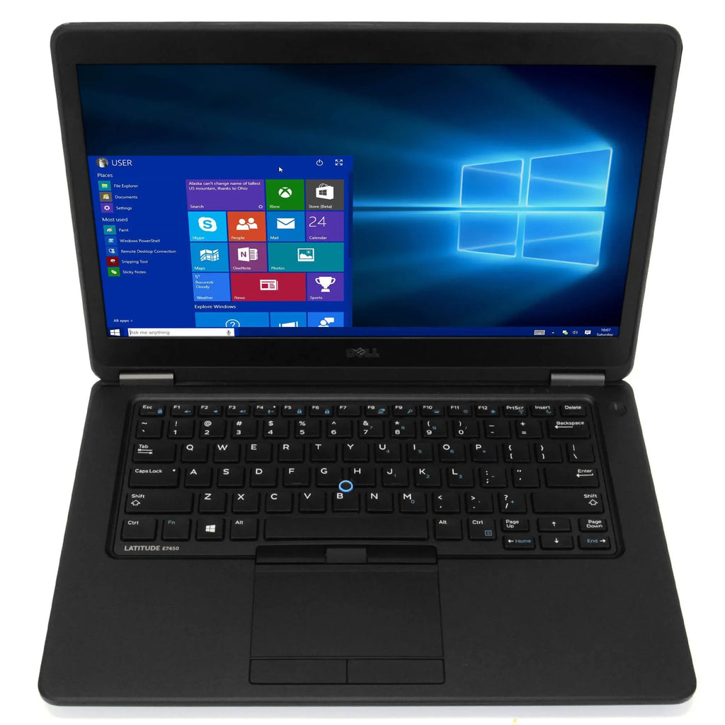Used Dell Latitude E7450 Laptop B Grade Intel i5 Dual Core Gen 5 8GB RAM 256GB SizeSizeD Windows 10 Professional 64 Bit