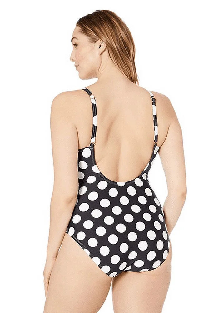 La Blanca Women's Plus Sizeize Laceup High Neck One Piece Sizewimsuit, Plus Sizeize 18W