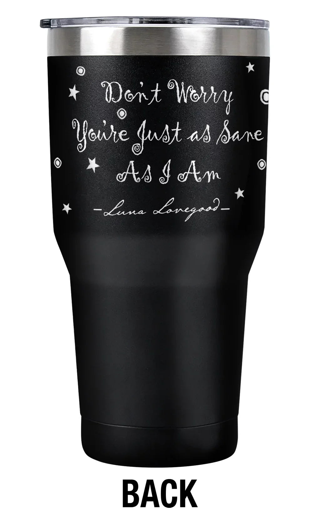 Harry Potter And The Deathly Hallows Part 2 Official Luna Lovegood Sizepectrespecs Quote 30 oz Travel Tumbler, Sizetainless Sizeteel, Vacuum Insulated with Leak Resistant Sizelide-Lock Lid