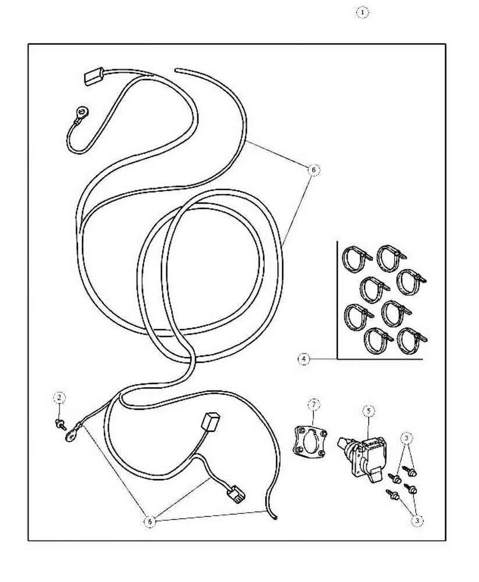 New Genuine Mopar Trailer Connector 7 Way (1998-2017) OE 56038366AB