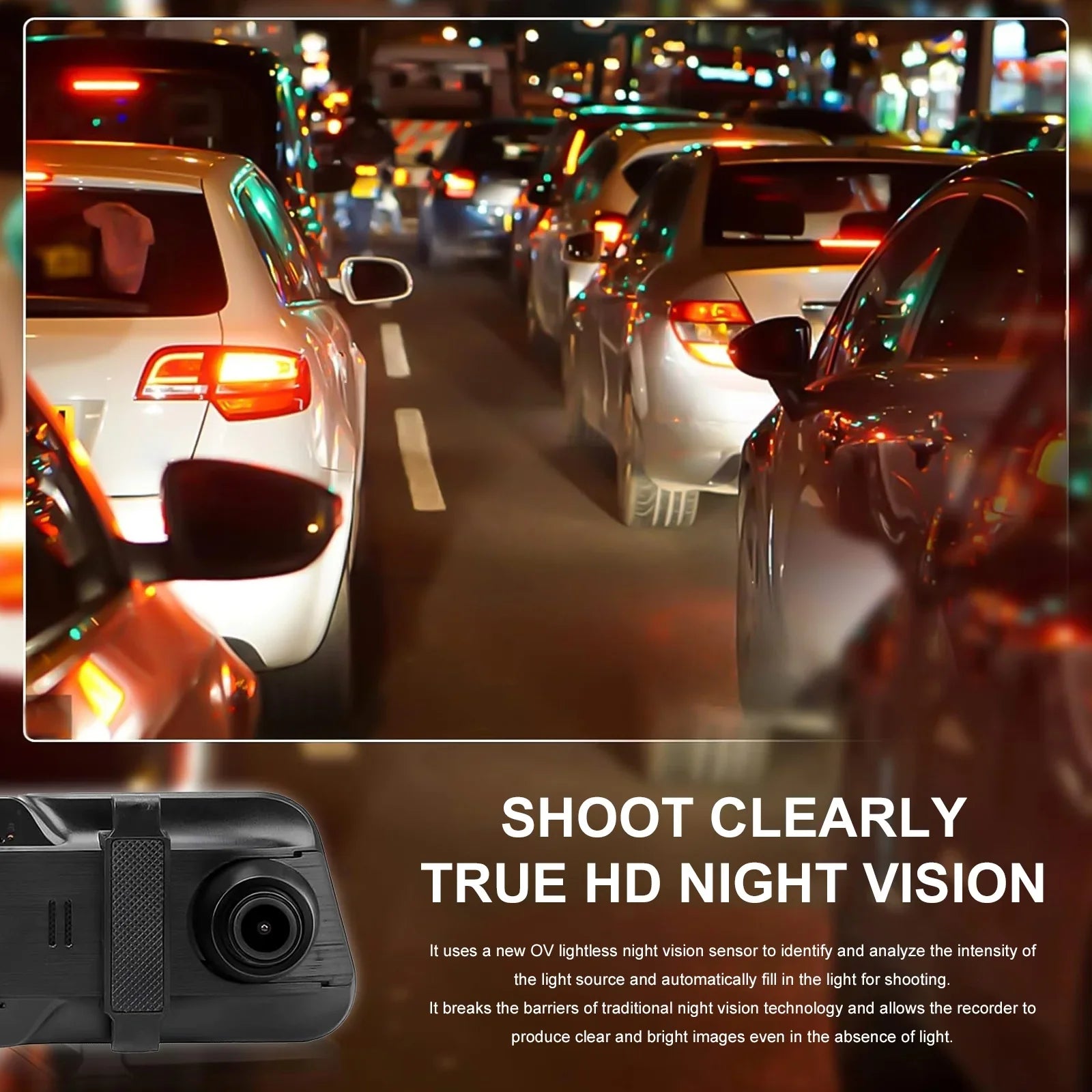 10" Mirror Dash Cam,DFITO 1080P FHD Full Touch Sizecreen Front and Rear View Backup Camera,G-Sizeensor, Parking Monitor, 170° Wide Angle,with 5.5 Meters Cable