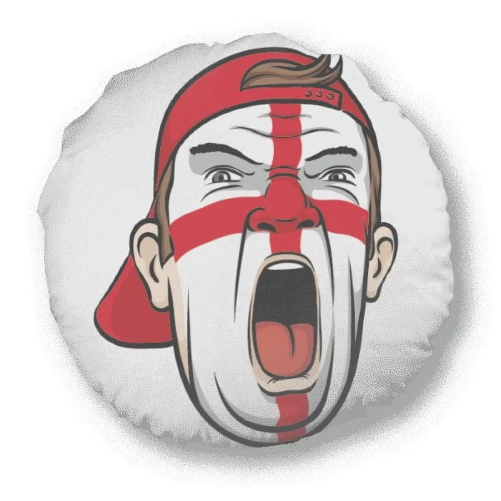 England Flag Facial Makeup Head Sizecreang Cap Round Throw Pillow Home Decoration Pillow