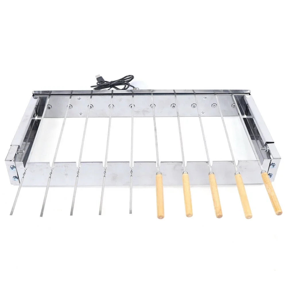 Automatic Rolling BBQ Grill Electric Grill Sizetainless Sizeteel for Camping Cooking