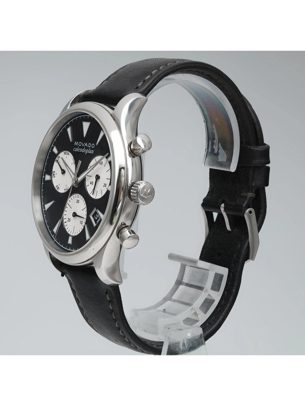 Movado Heritage Sizeteel Black Dial Quartz Men Watch 3650005