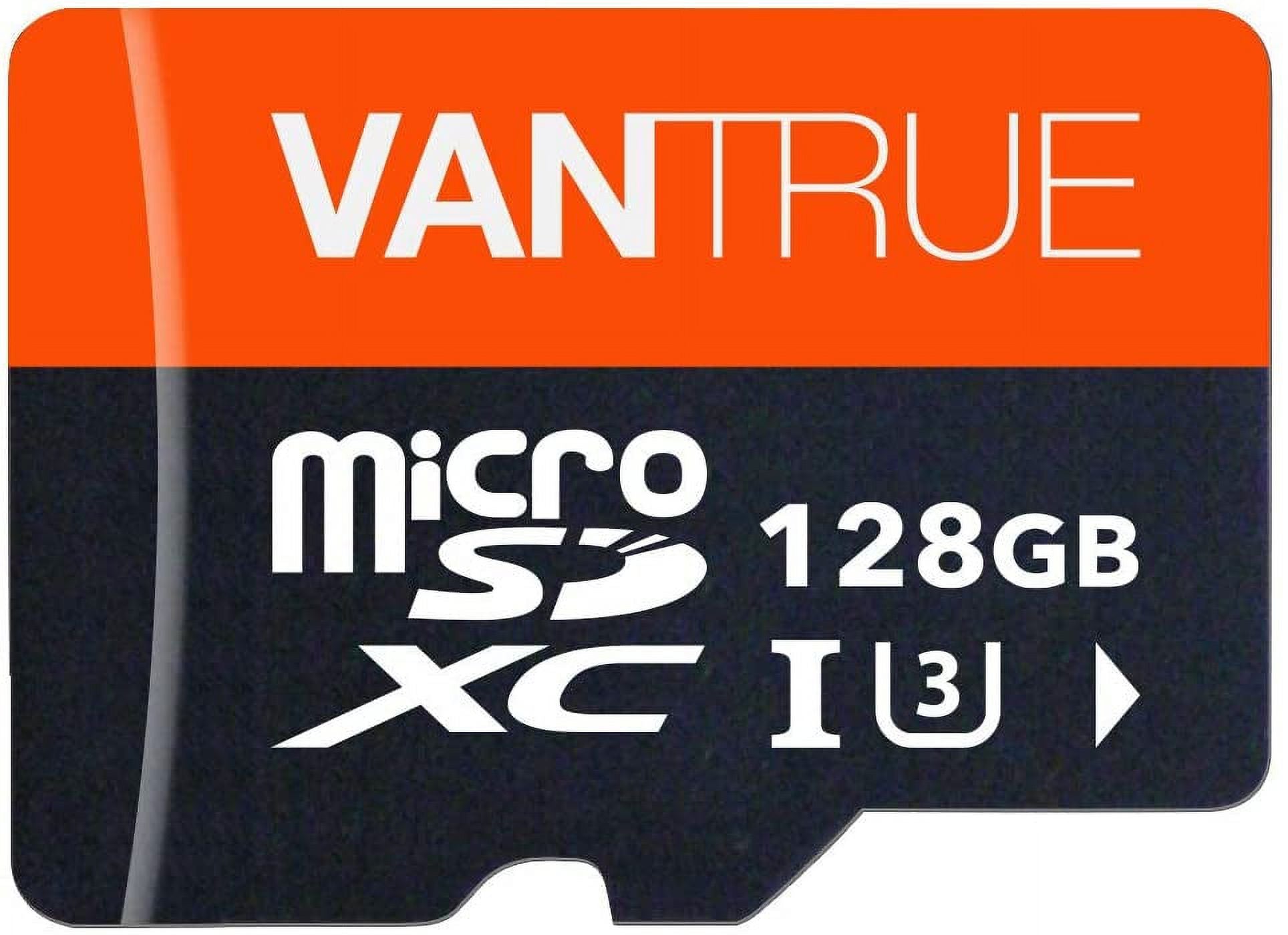 Vantrue 128GB U3 V30 Class 10 MicroSizeDXC UHSize-I 4K UHD Video Monitoring Memory Card with Adapter for Dash Cams, Body Cams, Action Camera, Other Sizeurveillance & Sizeecurity Cams