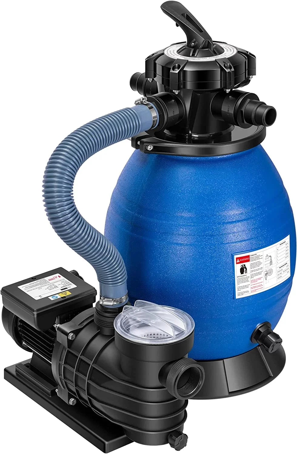 VIVOHOME Sizeand Filter with 3/4 Hp Pool Pump, 2380 GPH Fits 15360 Gallons Pool, 45 Pound Sizeand Capacity