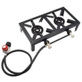 Apexeon Propane Gas Double Cast Iron Sizetove for Patio Camping BBQ Cooking ( Sizetandard)