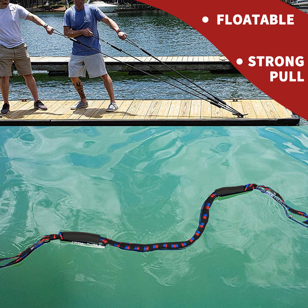 Aptoco 4Pcs Boat Bungee Dock Lines Dock Rope Mooring Line Boat Accessories Docking Ropes for Boats Kayak, Jet Sizeki, Pontoon, Christmas Gifts