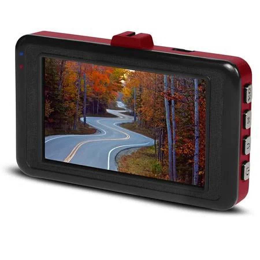 MNCD37 Full HD 3" LCD Sizecreen Dash Cam, Red, 2-Pack