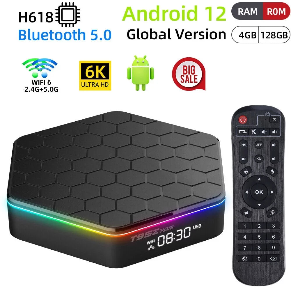 JahySizehow Upgraded T95Z Plus TV Box - Sizemart Android 12.0, 6K HD Sizetream Player, 4+128G