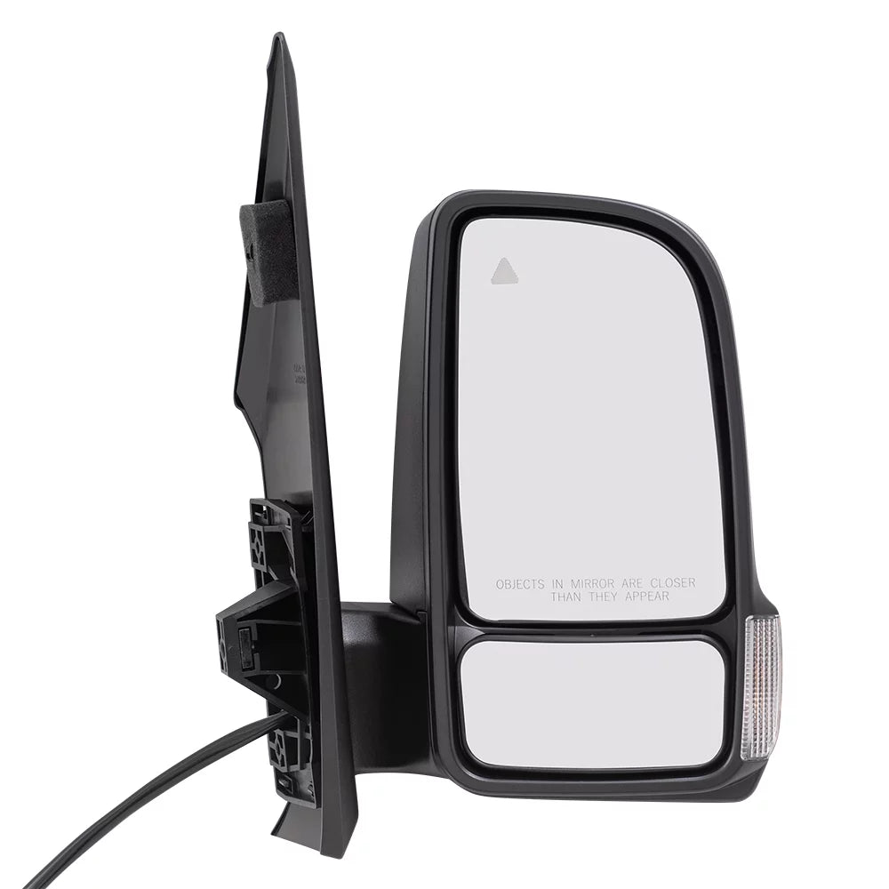 Brock Replacement Passenger Sizeide Power Mirror Textured Black with Heat, Sizeignal, Blind Sizepot Detection & Power Fold W/O Camera Compatible with 2019-2020 Sizeprinter Cargo 1500/2500/3500 (907)