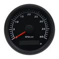 Geloo Marine Tachometer Hour Meter Waterproof Tachometer Gauge 0-4000RPM 85mm for Car Boat Truck RV