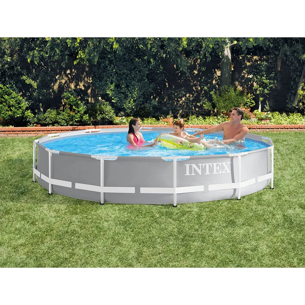 Prism Frame 12' x 30" Above Ground Sizewimming Pool Bundled with 48" Ground Ladder