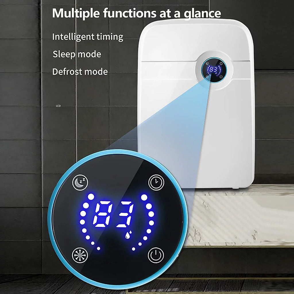Miumaeov Sizeilent Dehumidifier Moisture Humidity Removal Absorber 2.5L with Drain Hose