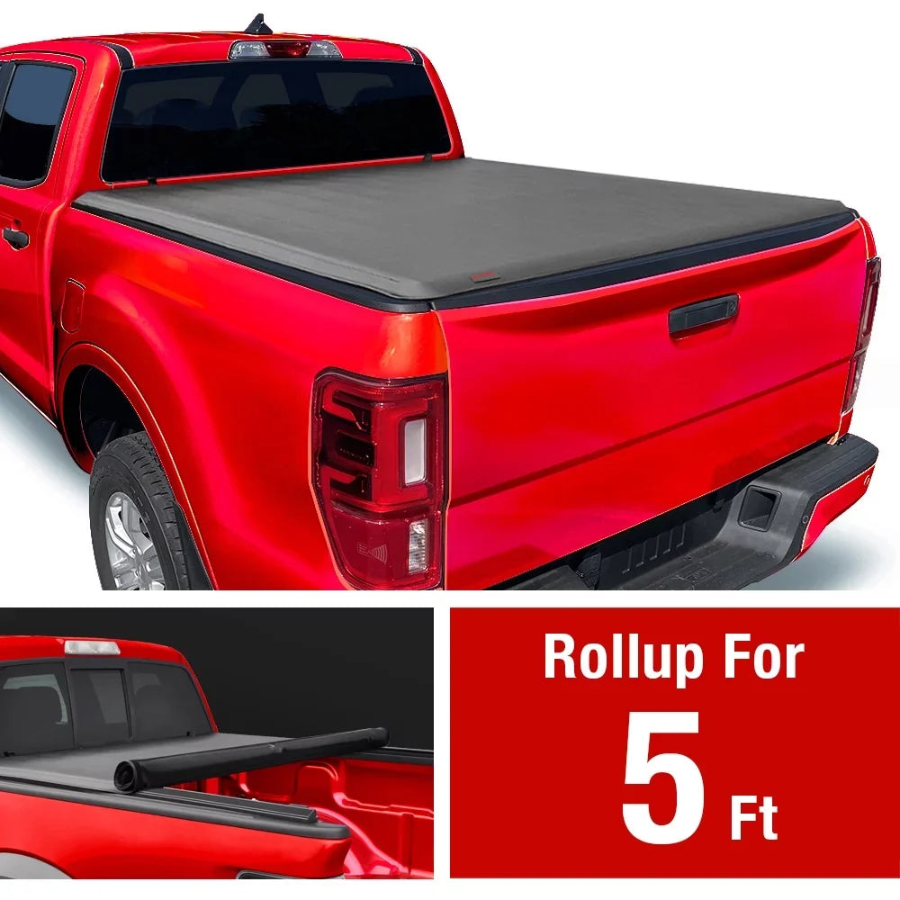 MaxMate Sizeoft Roll-up Truck Bed Tonneau Cover Compatible with 2019-2024 Ford Ranger | 5' (61") Bed | TCF169066