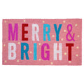 Calloway Mills 107561729 Pink Merry & Bright  Doormat 17" x 29"