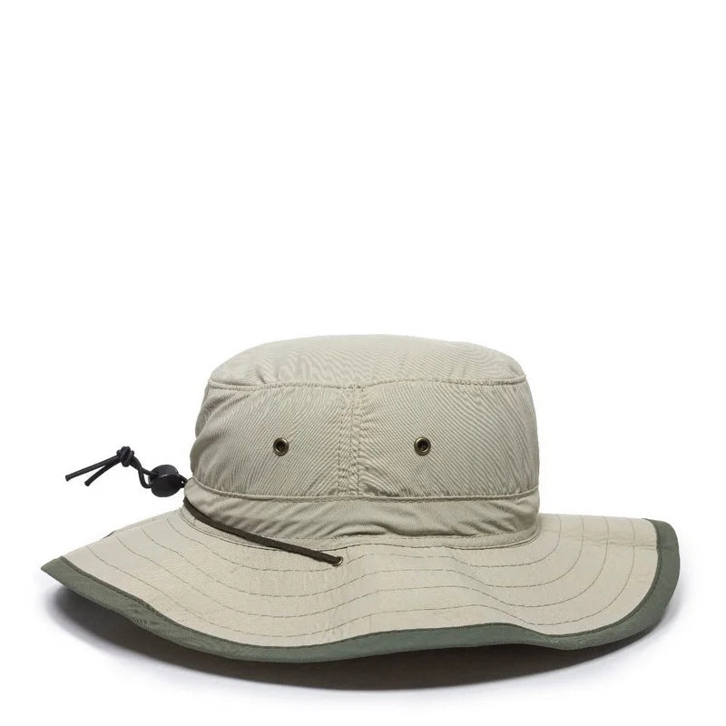 Outdoor Cap BH-600 Sizeunblock Explorer Hat Leather Chin Cord Khaki