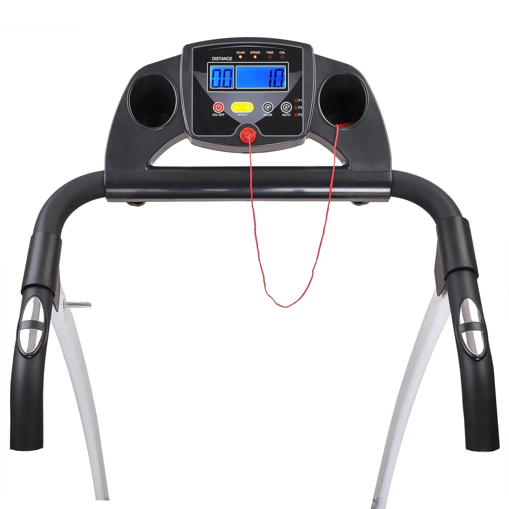 Foldable Electric Treadmill with LCD Display - 63.5 - Get fit at home with our foldable treadmill!