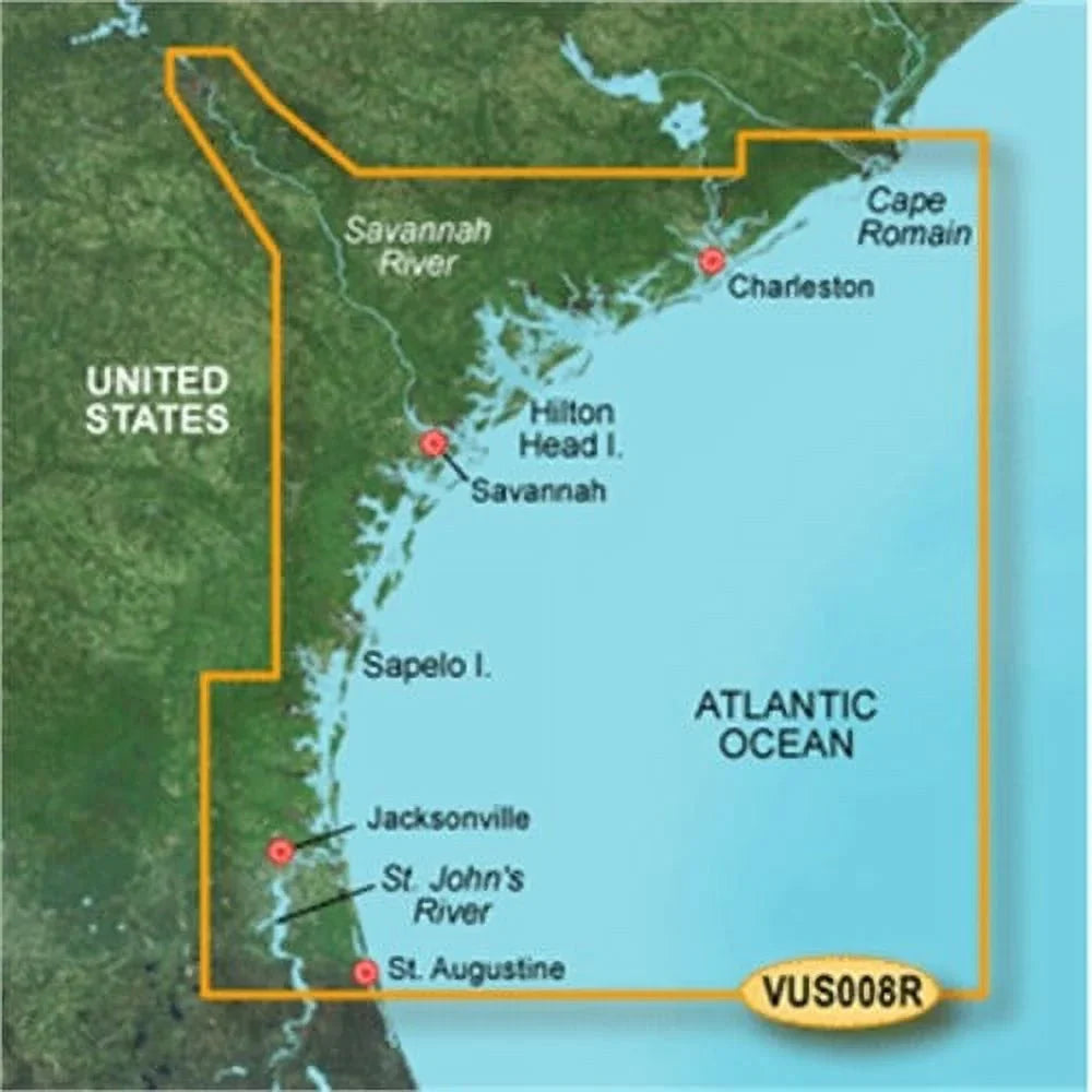 Garmin BlueChart® g3 Vision® HD - VUSize008R - Charleston to Jacksonville - microSizeD™/SizeD™