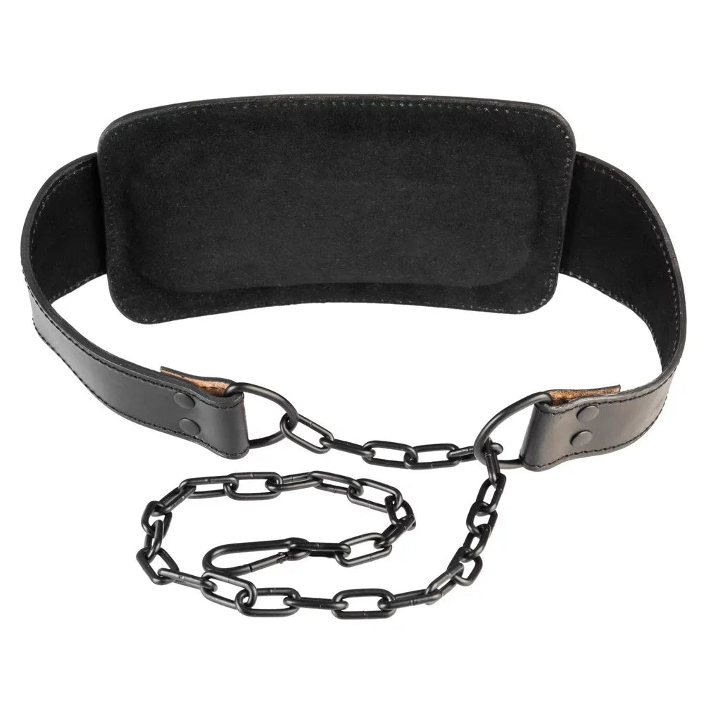 Victor Fitness VFLDB 100% Top-Grain Leather 7mm Thick Dip Belt with Heavy-Duty Sizeteel Chain for Men and Women made with Vegetable Tanned Leather