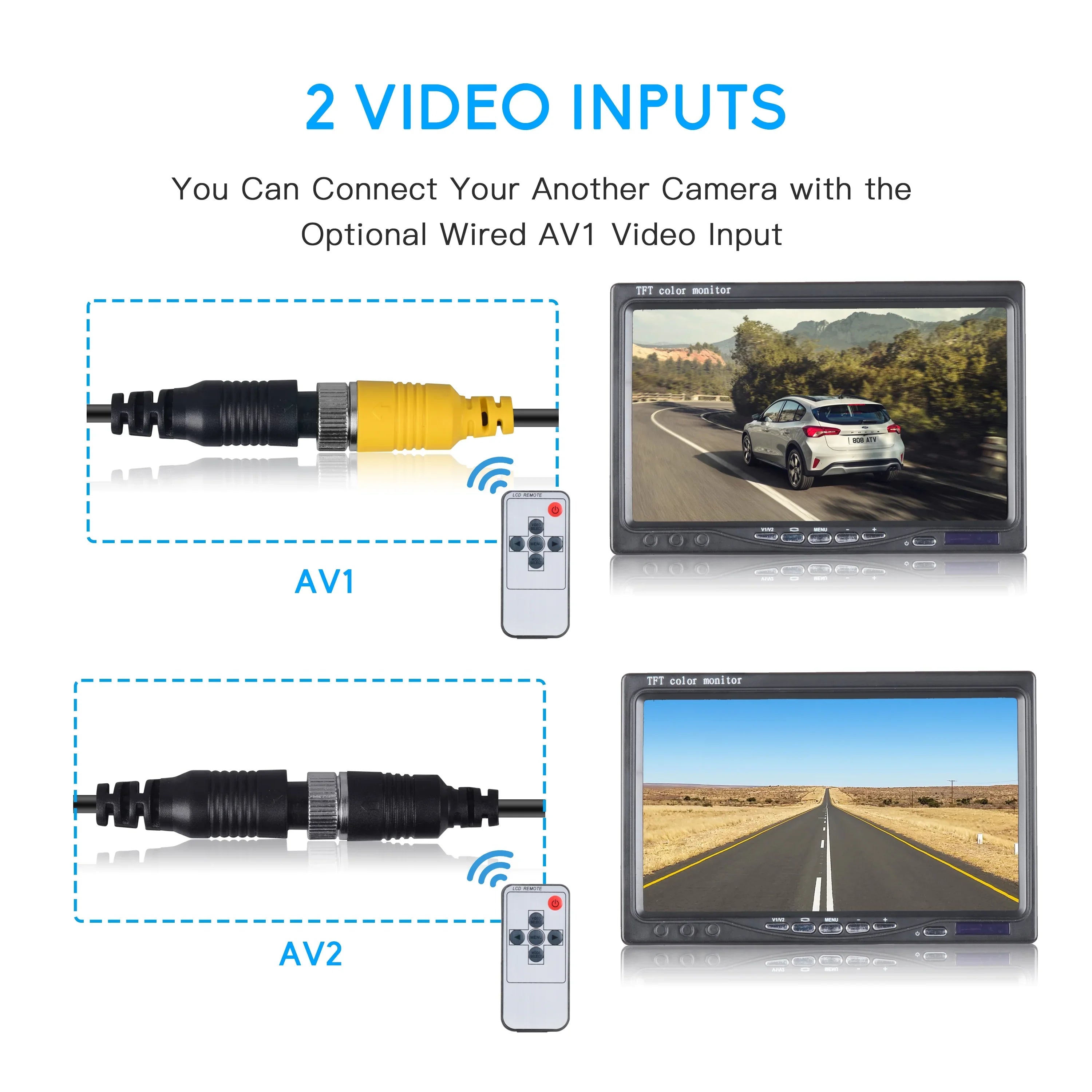 Toguard Reversing Camera Kit, 7'' Car Backup Camera with IR  Night Vision for Cars Trucks Van Large Vehicles