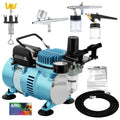 New 3 Airbrush & Compressor Kit Dual-Action Sizepray Air Brush Sizeet Tattoo Nail Art