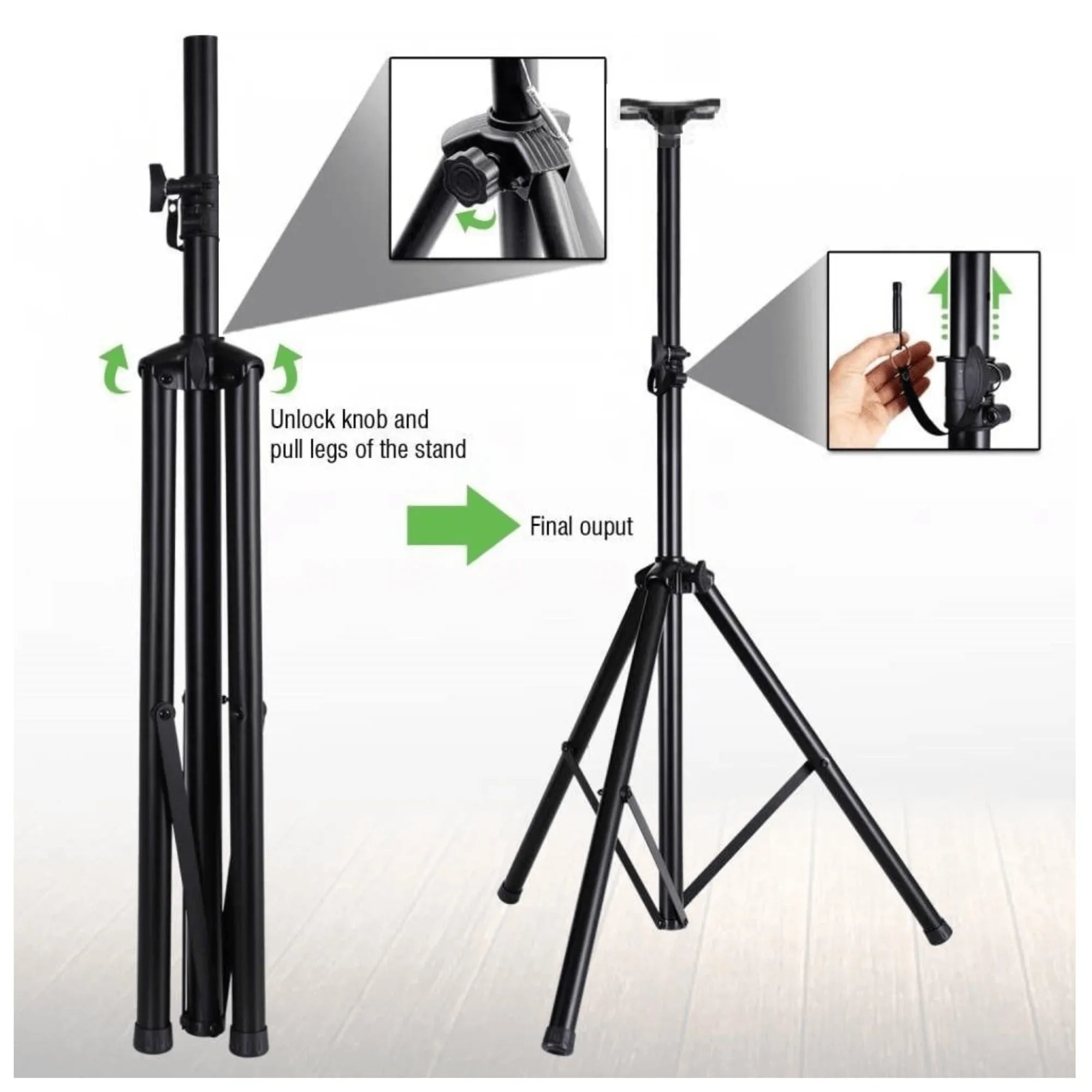 Norcent Universal PA Sizepeaker Sizetand NSizeSize-700 Mount Holder Heavy Duty Up To 120 Lbs