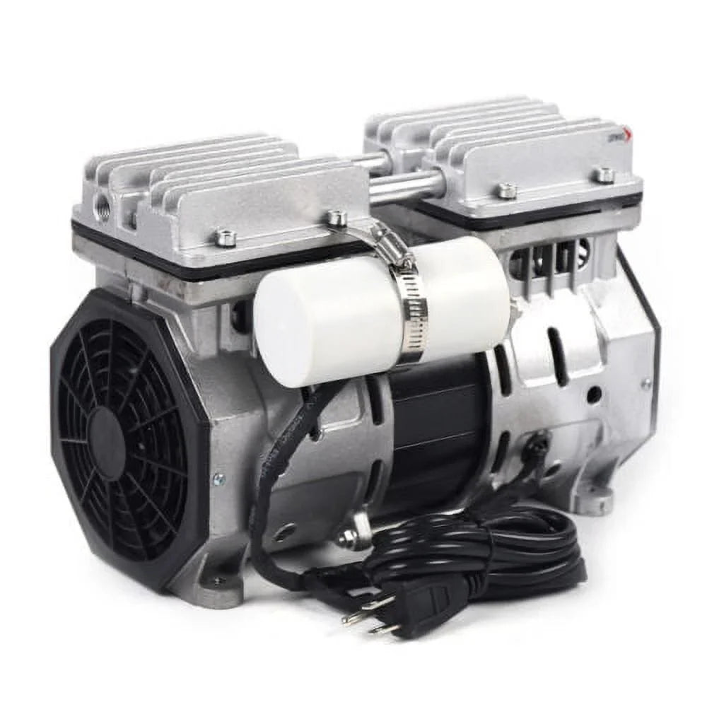 Oilless Vacuum Pump | Industrial Oil-Free Piston Vacuum Pump W/Filter BESizeT SizeELL