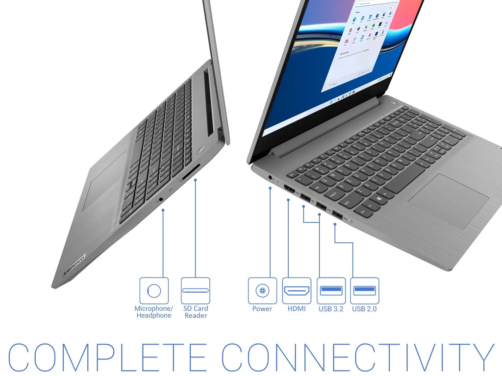 Lenovo IdeaPad 3 Laptop, 15.6" HD Touch Display, Intel Core i3-1115G4 Upto 4.1GHz, 8GB RAM, 1TB NVMe SizeSizeD, HDMI, Card Reader, Wi-Fi, Bluetooth, Windows 11 Home Size