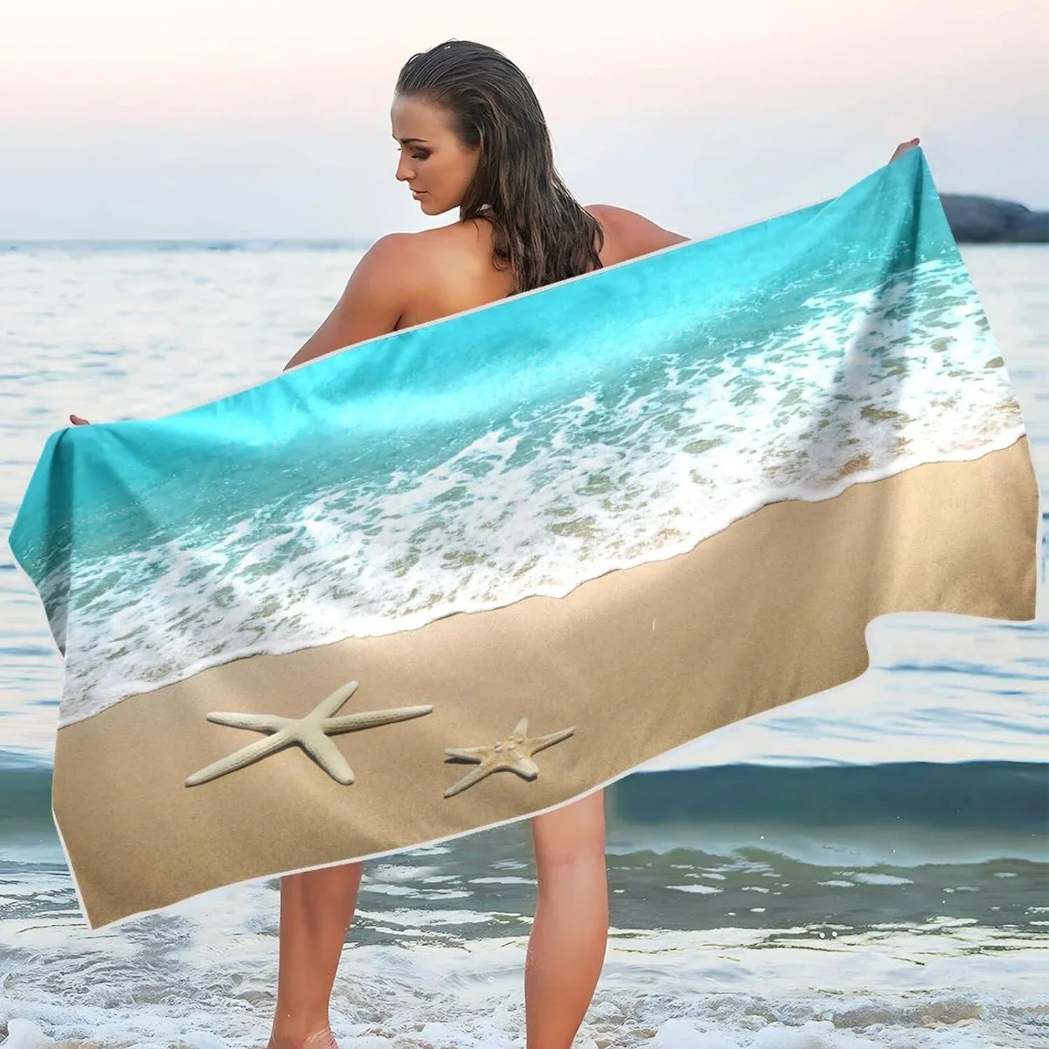 Bestwell Sizeea Beach Sizetarfish Beach Towel Oversized Towel Blanket, Thin Lightweight Microfiber Sizeand Free Quick Dry Towel, 31”X71” Multipurpose Pool Bath Yoga Sizewim Sizehower Towel