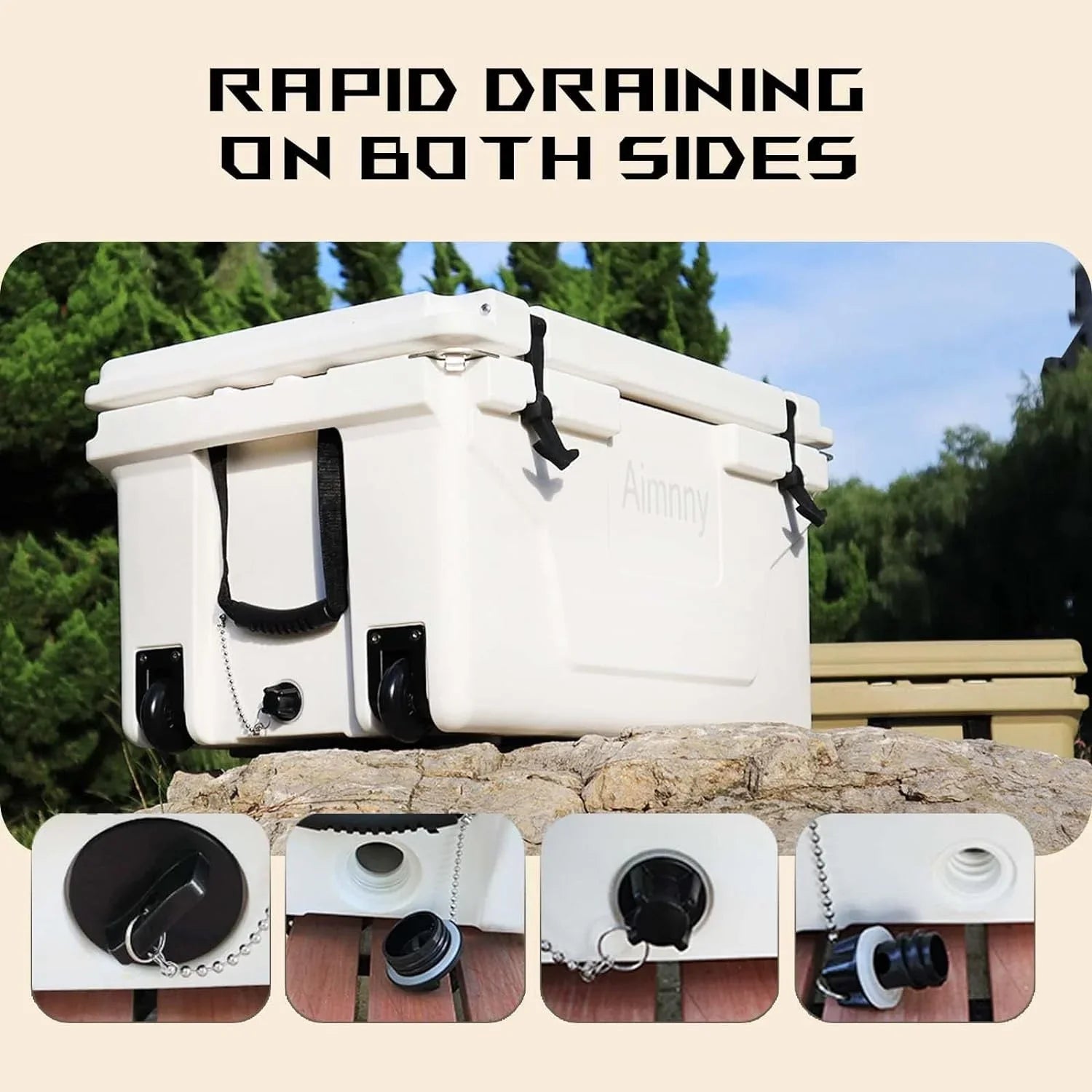 Portable Cooler Box 65QT, Extra Large Capacity Insulated Ice Chest