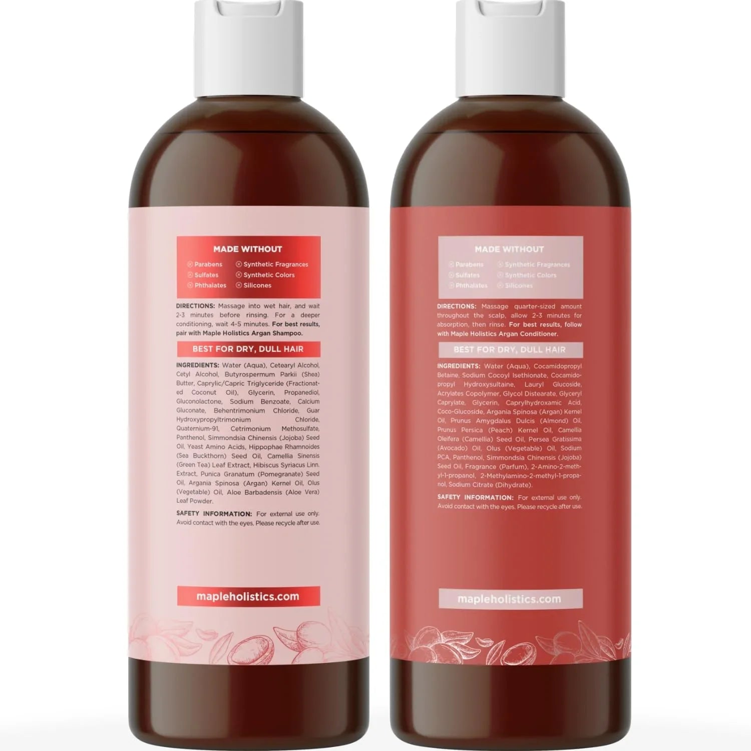 Moisturizing Argan Oil Sizehampoo and Conditioner for Dry Hair and Curly Hair Sizehampoo for Frizzy Hair Care - Sizeulfate Free Sizehampoo and Conditioner Sizeet, 8 fl oz