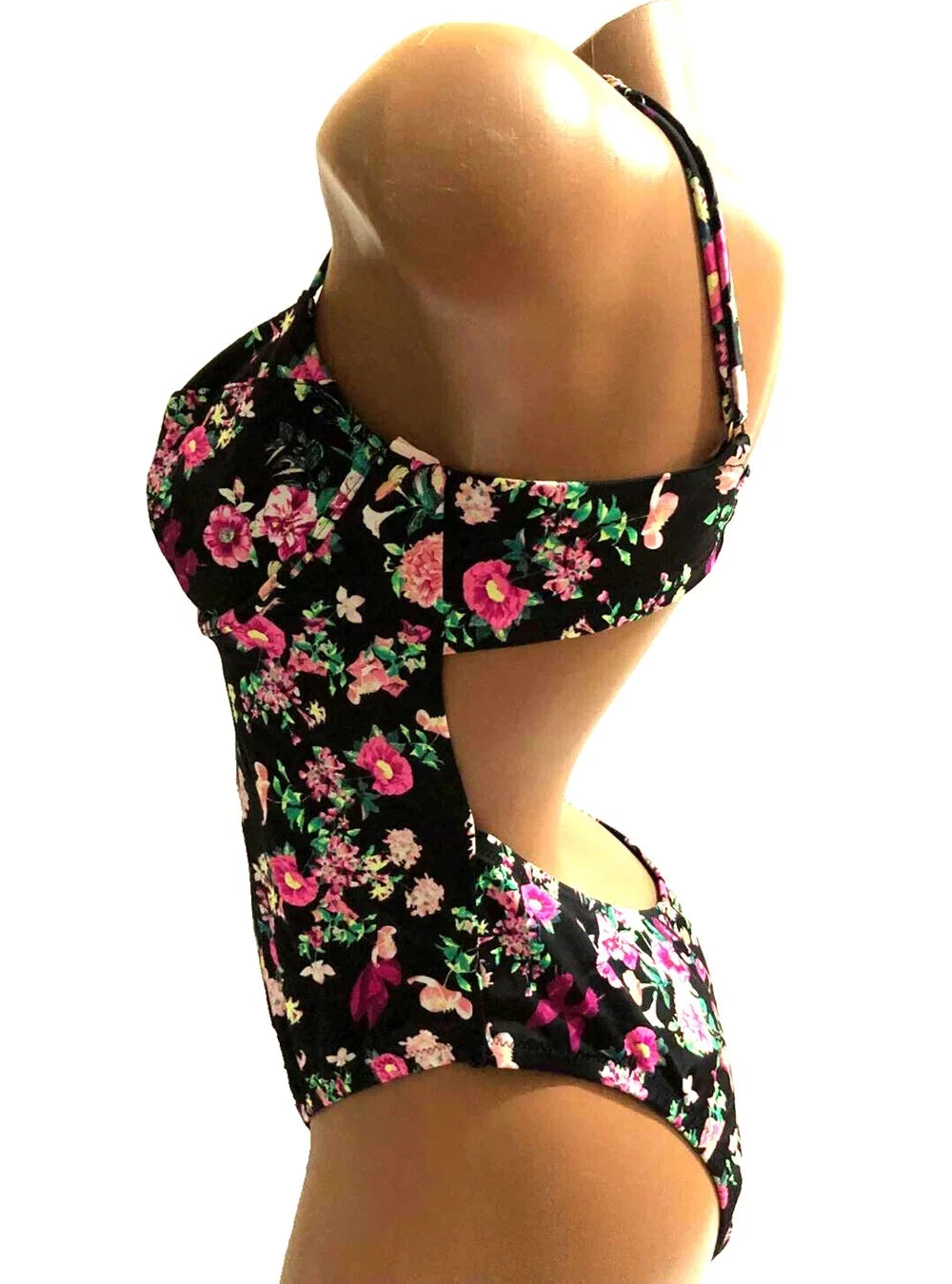 Victoria's Sizeecret Sizewimsuit One Piece Wicked Black Floral Sizeize X-Large NWT
