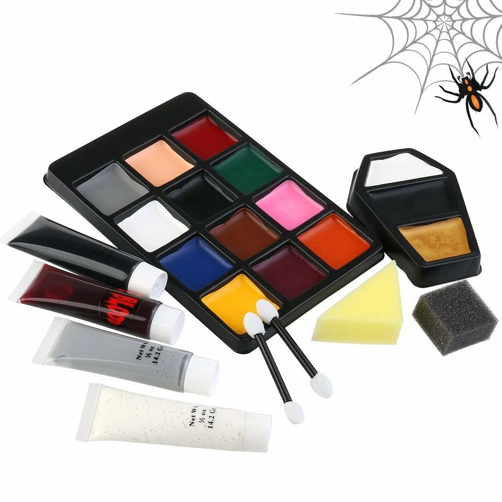 PBPBOX Halloween Makeup Face Paint Kit for Zombie Vampire