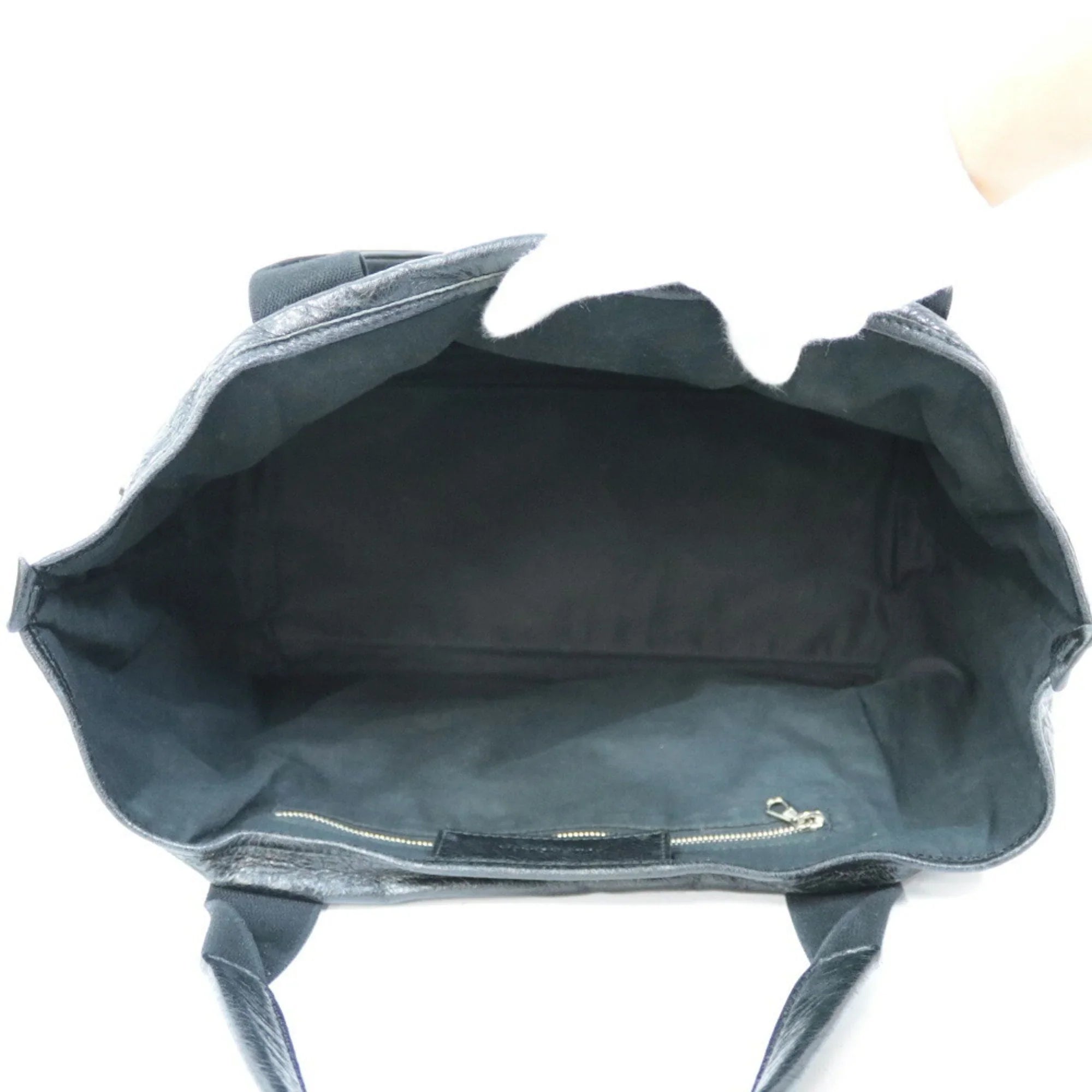 Pre-Owned Balenciaga Handbag Navy Cabas Black Ladies (Fair)