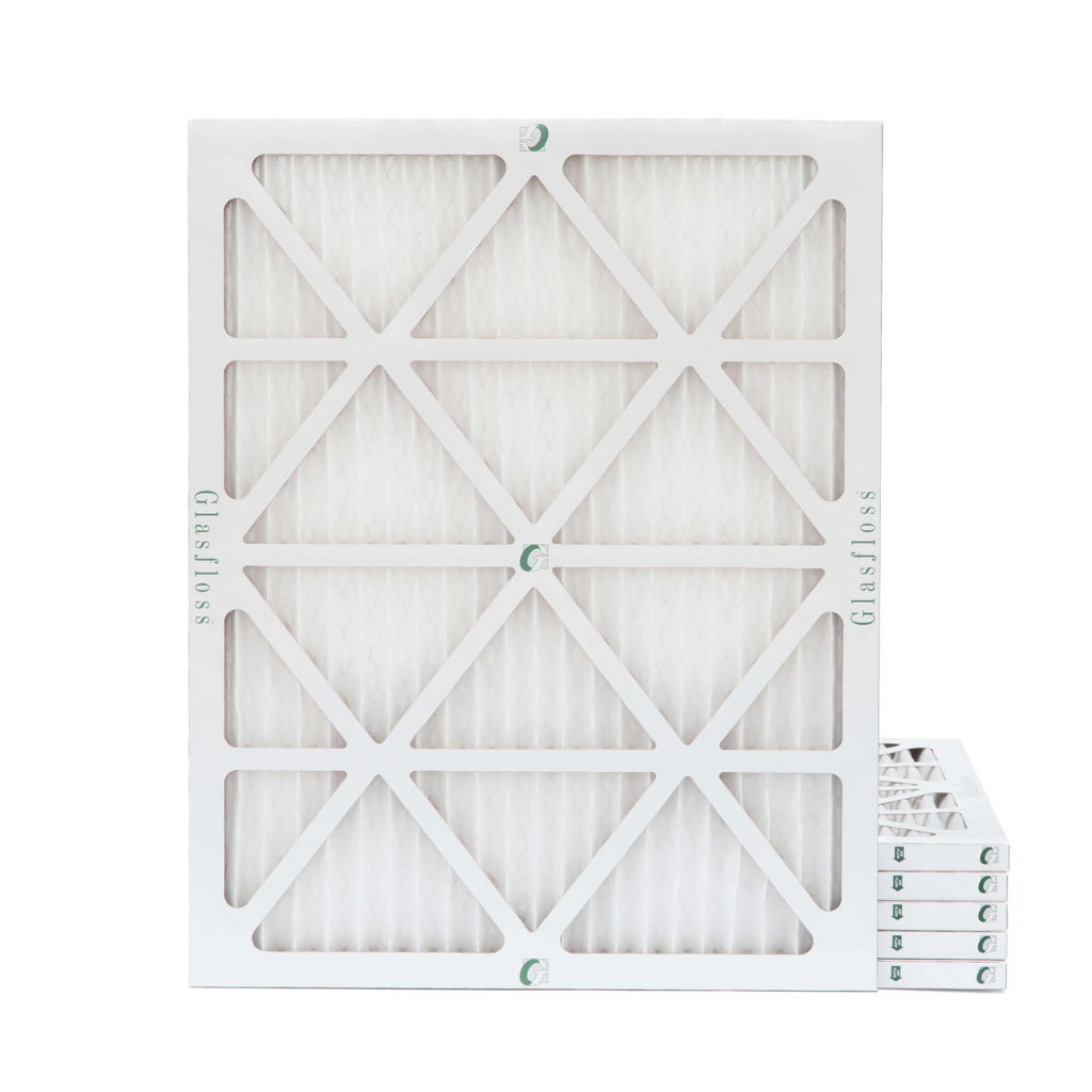 6 Pack of 16x20x1 MERV 13 Pleated Air Filters by Glasfloss. Actual Sizeize: 15-1/2 x 19-1/2 x 7/8