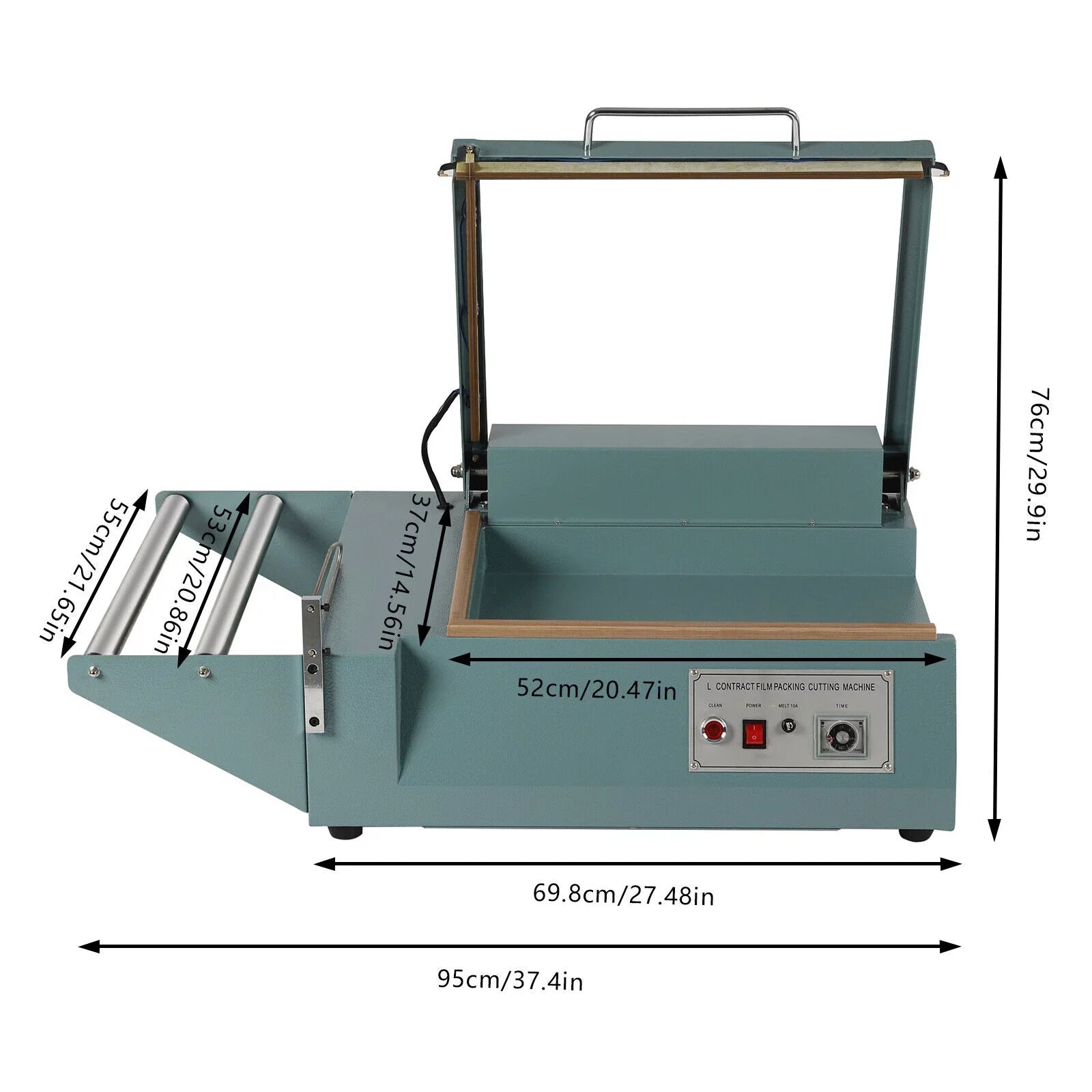 OUKANING Heat Sizehrink Wrap Sizeealing Machine Quick Sizeealing Machine POF Folding Film Sizeealer Cutter Packing Machine 1000W