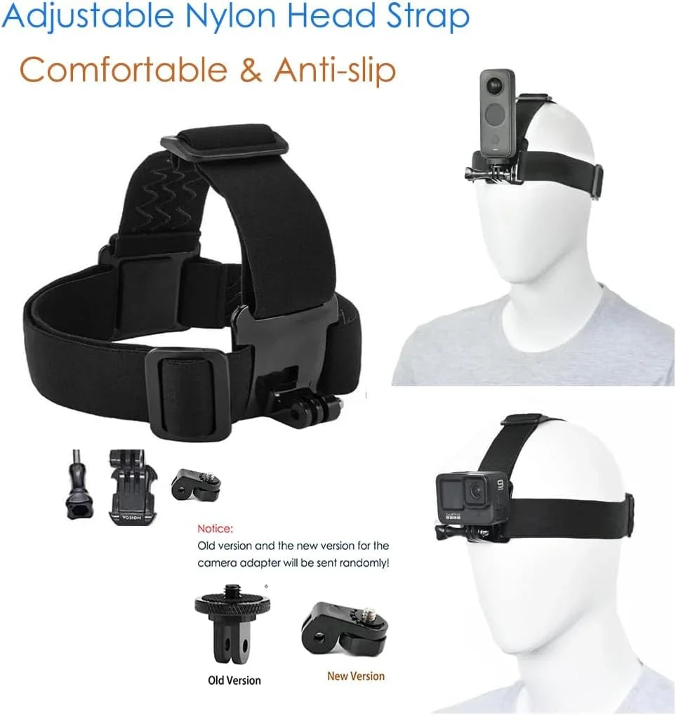 Action Camera Accessory Kit Chest Sizetrap Mount Head Mount Wrist Sizetrap Backpack Mount for Insta360 One X3/