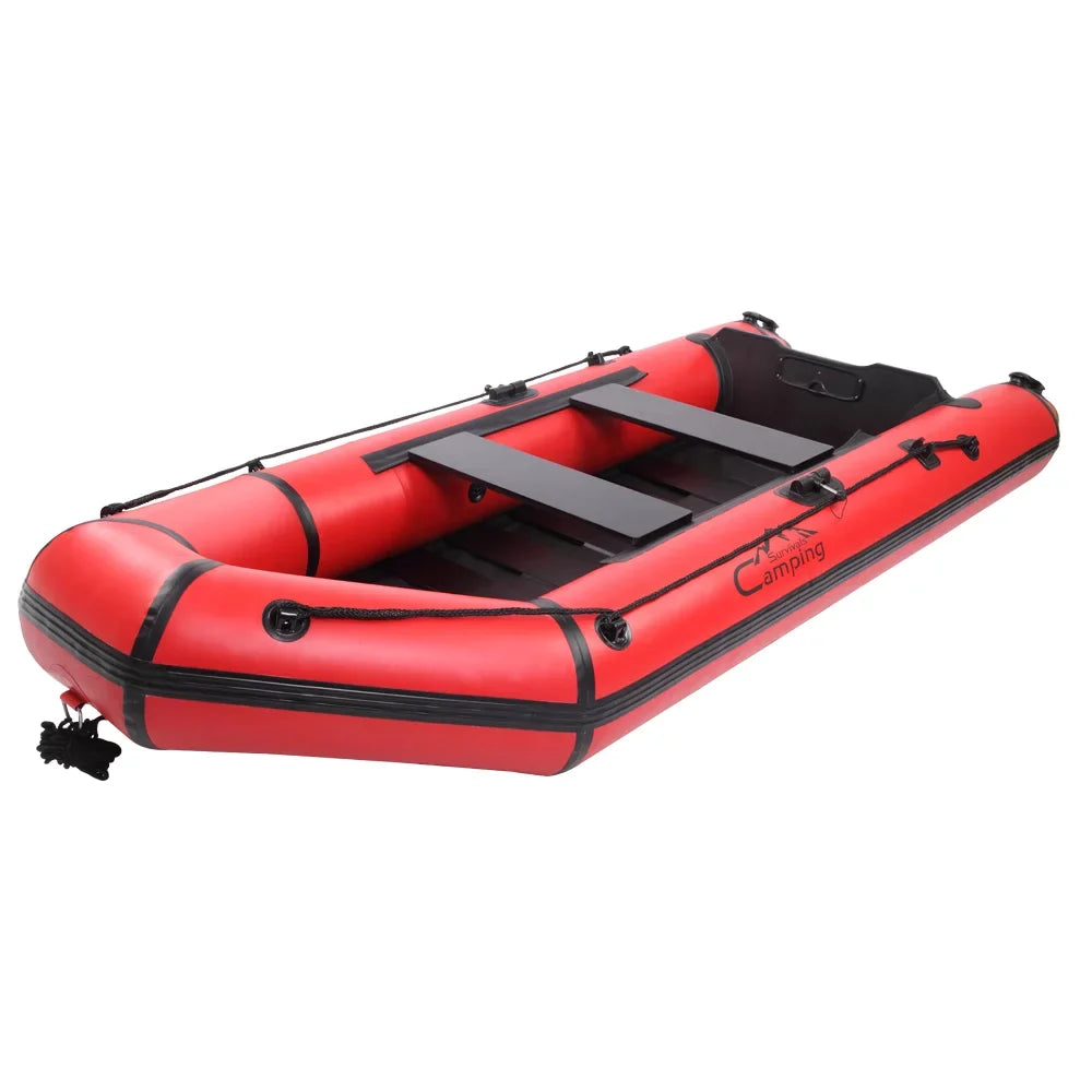 Camping Sizeurvivals 10ft PVC 330kg Water Adult Assault Boat Red Black