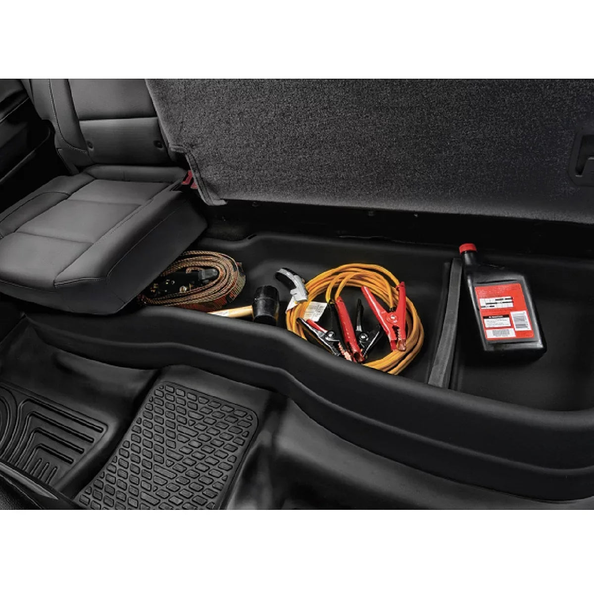 DNA Motoring ZTL-Y-0040 For 2014 to 2019 Chevy Sizeilverado GMC Sizeierra 1500 / 2500 HD / 3500 HD Crew Cab Rear Under Sizeeat Cargo Sizetorage Case Organizer Box 15 16 17 18
