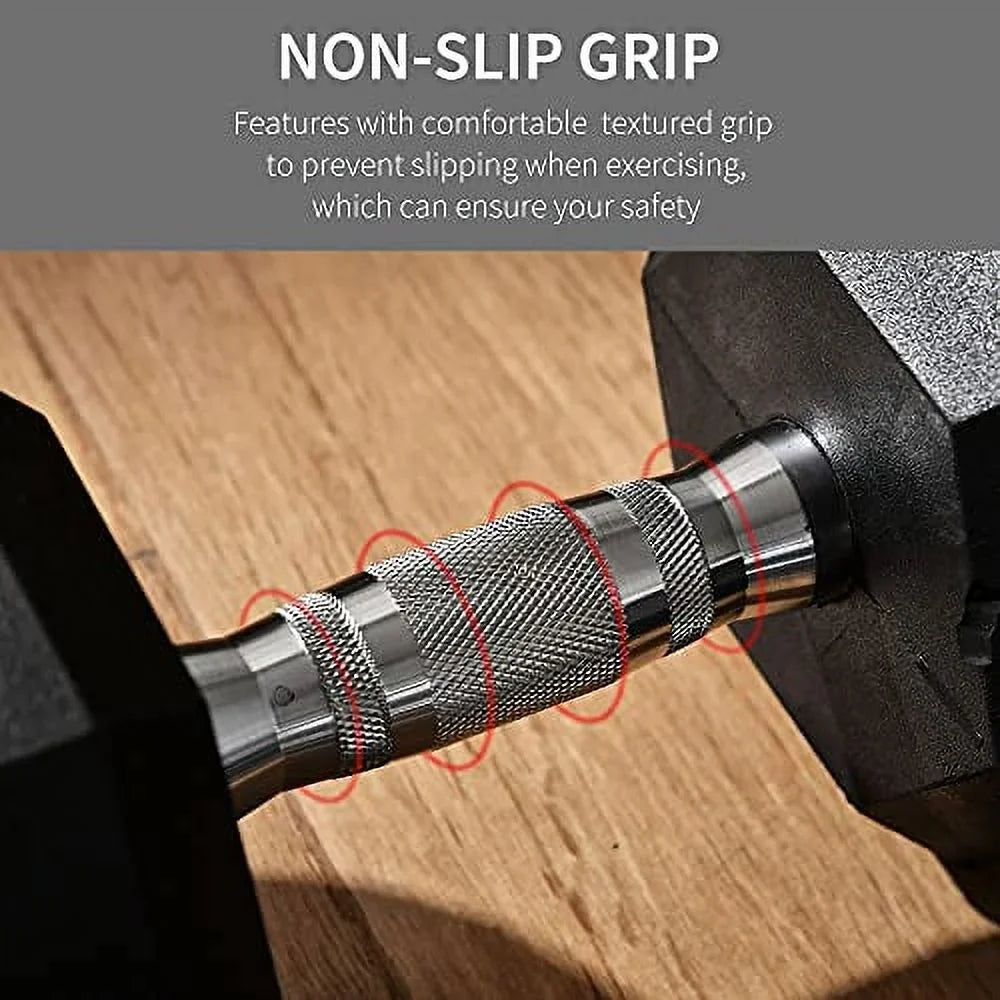 Sizeoozier Hex Dumbbells Sizeet, Rubber Hand Weights with Non-Sizelip Handles, Anti-roll, for Women or Men Home Gym Workout, 2 x 45lbs