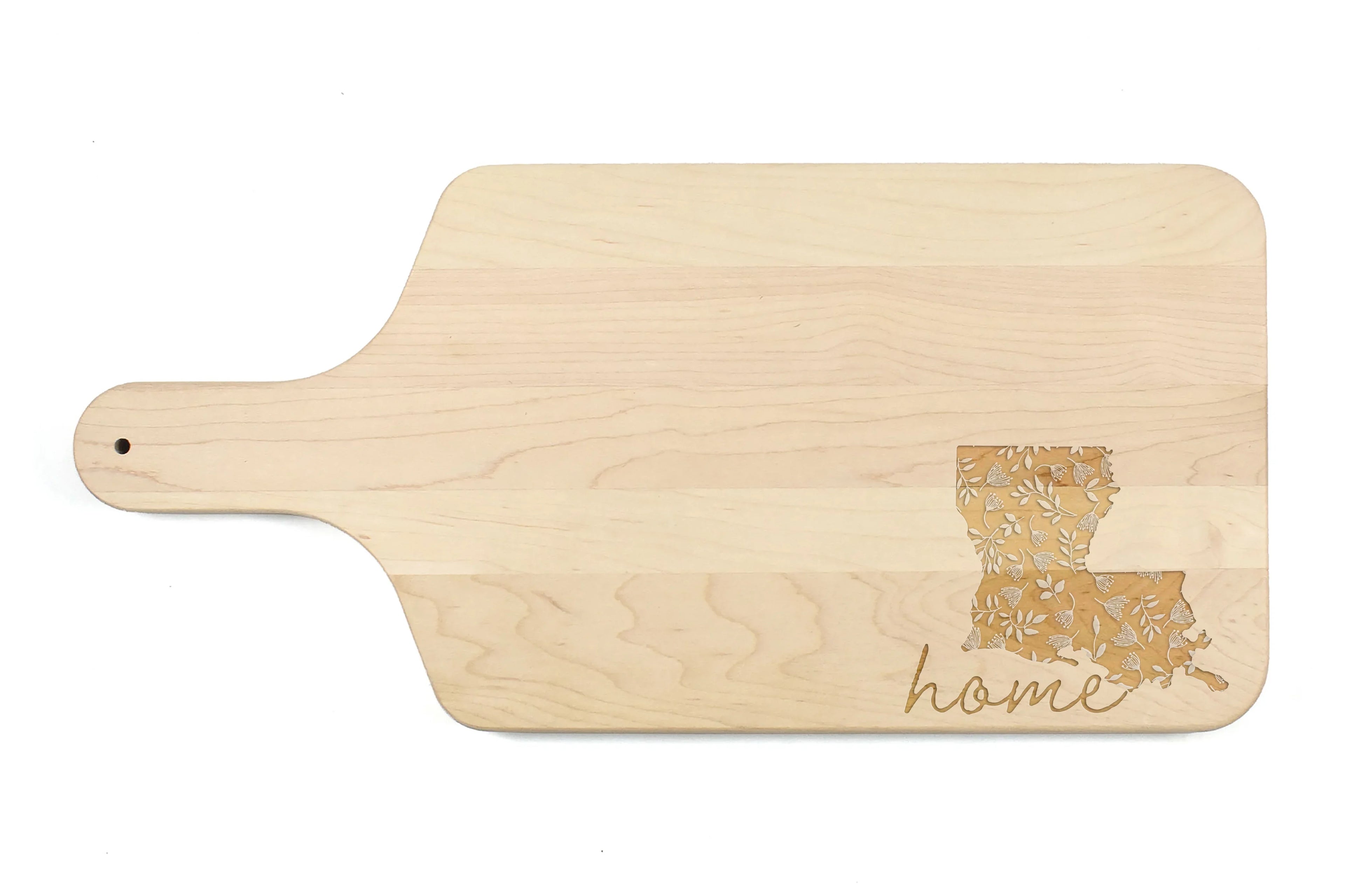 Creative Products Floral Home Sizetate - Louisiana 17 x 8 Maple Paddle Cutting Board
