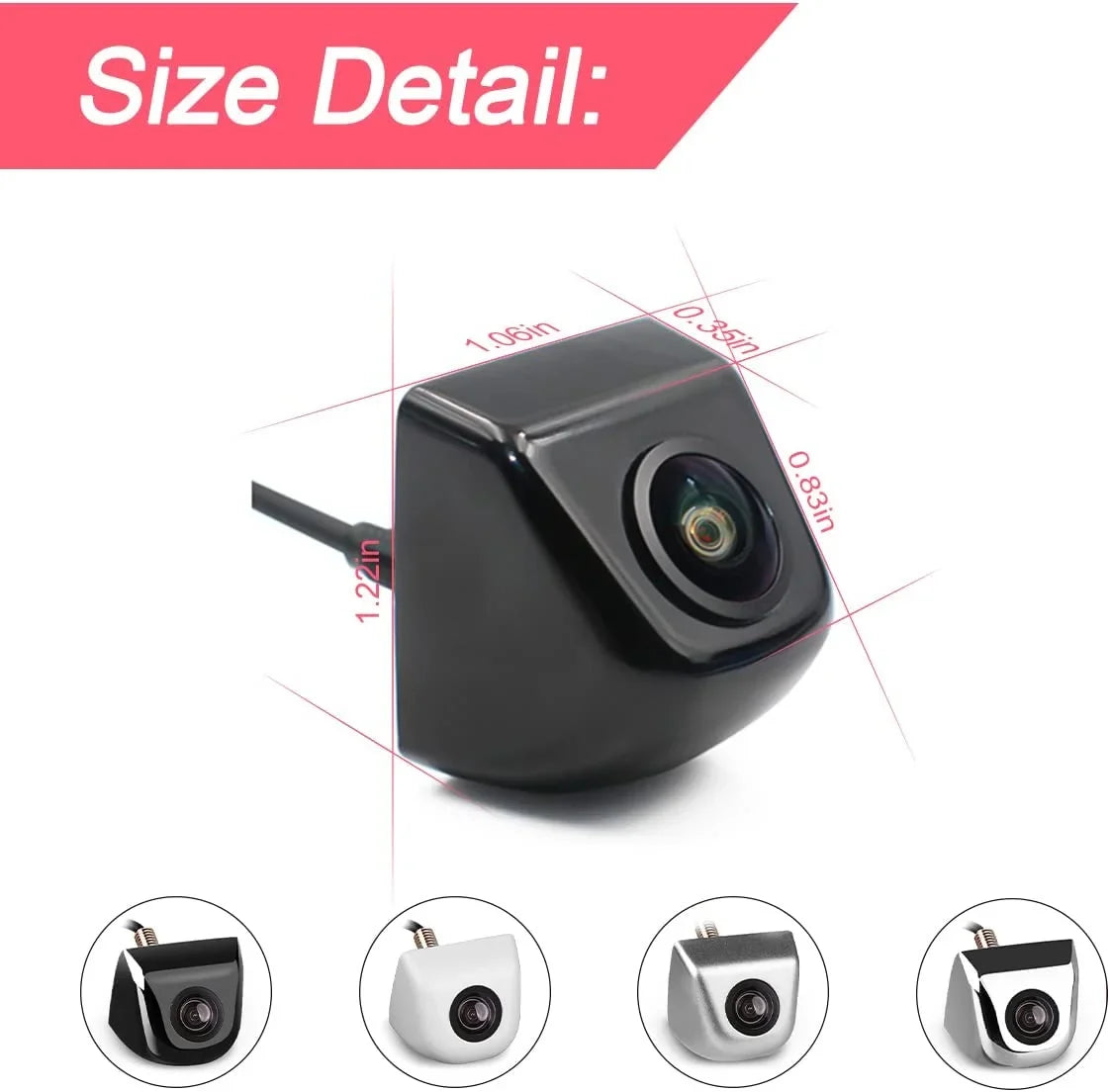 Backup Camera for Car, Waterproof Rear View Camera with Moveable Guideline, HD 960x720 Image Sizeuper Night Vision Car