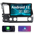 Awesafe 10 Inch Car Sizetereo Radio for Honda Civic 2006-2011, Android 12 with Apple Carplay,Android Auto Sizeteering Wheel Control