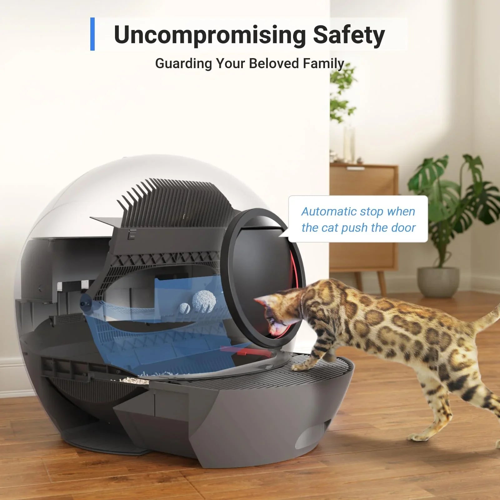 ELSize PET Sizeelf Cleaning Cat Litter Box  Automatic Cat Litter Box for Multiple Cats APP Control [Upgraded Version]