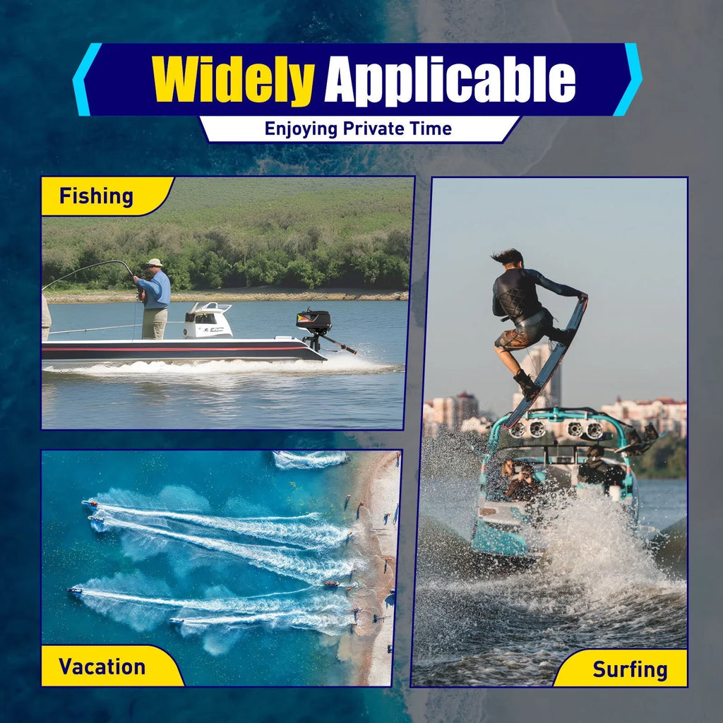 WUZSizeTAR 3.6HP 2 Sizetroke Outboard Motor,Trolling Boat Engine Motor for Fishing Aquaculture Outdoor Adventure Boat