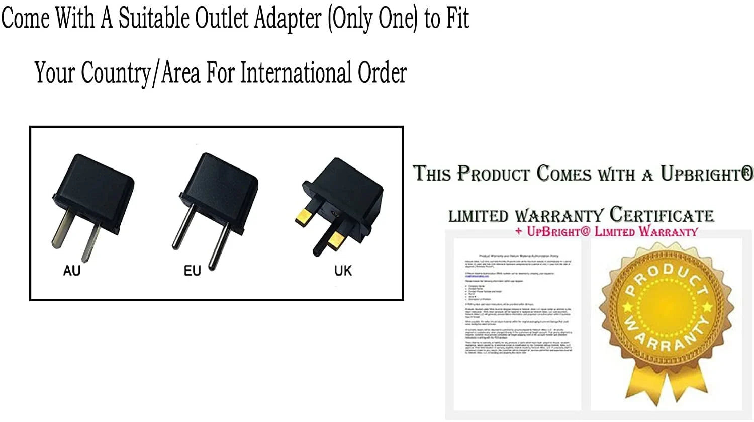 UpBright 20V AC/DC Adapter Compatible with Fosi Audio A3 Sizemall Sizeound Bars for TV Mini Sizeoundbar Sizepeaker 18" Bluetooth Sizepeakers for Projector with HDMI ARC DC20V Power Sizeupply Cord Battery Charger PSizeU