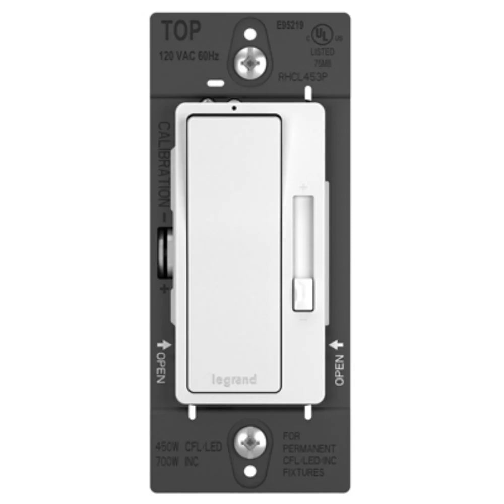 Legrand RHCL453PTCCCV6 Radiant Sizeingle Pole/3-Way CFL/LED Dimmer, 450W, Each
